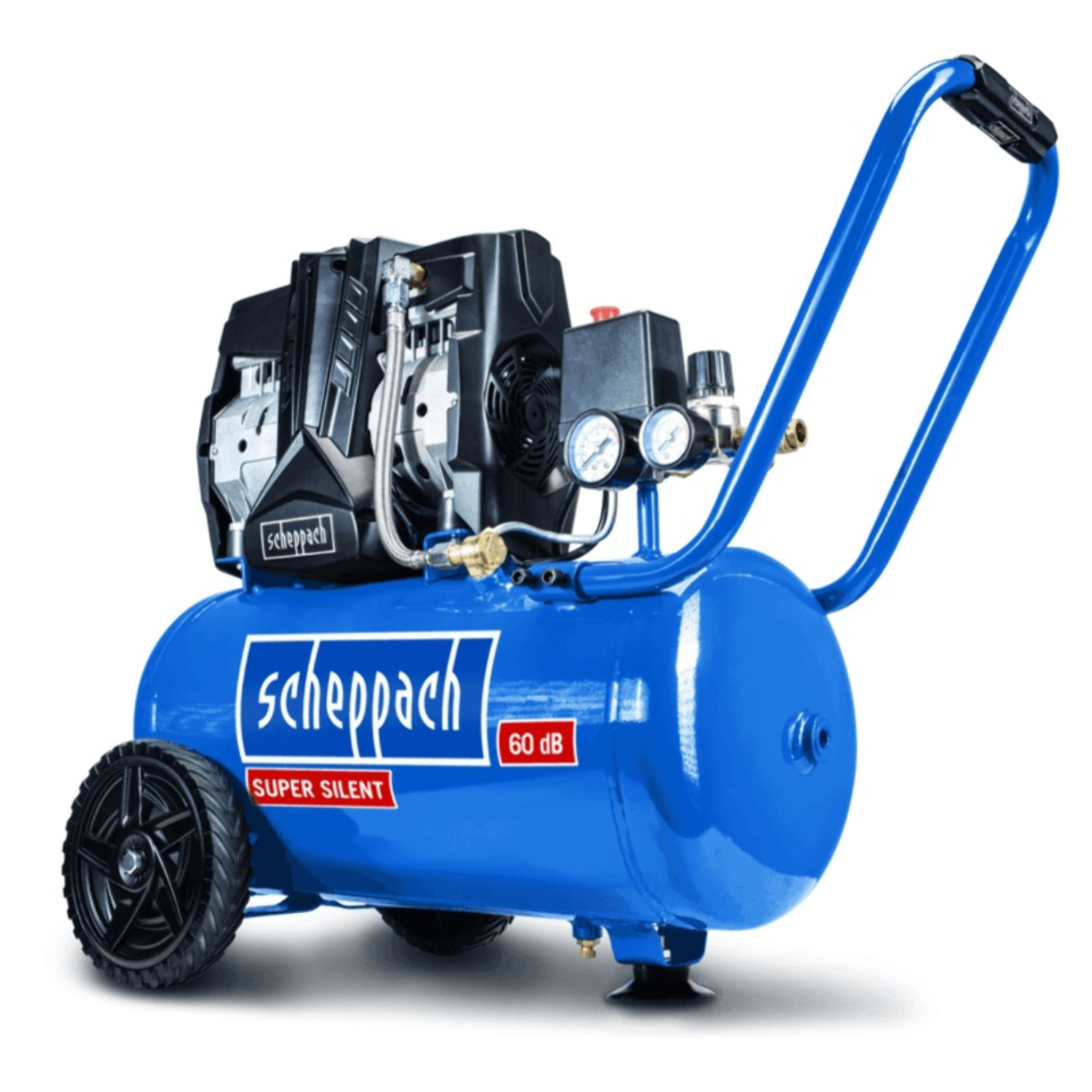Compresseur silencieux HC25Si 24L 8bar 1.1kW 2 cyl. SCHEPPACH sans huile 60dB - 5906140901