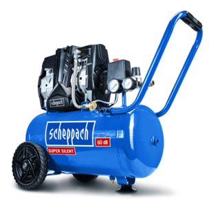 Compresseur silencieux HC25Si 24L 8bar 1.1kW 2 cyl. SCHEPPACH sans huile 60dB - 5906140901