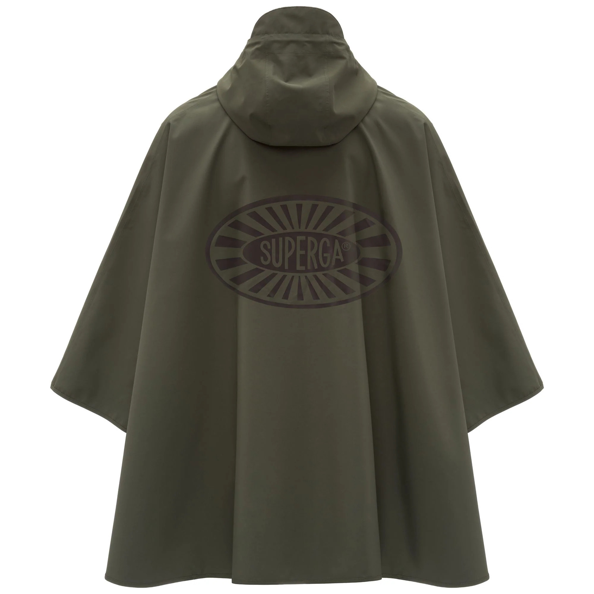 Giacche Superga Uomo Donna Verde Poncho Raggiera Logo