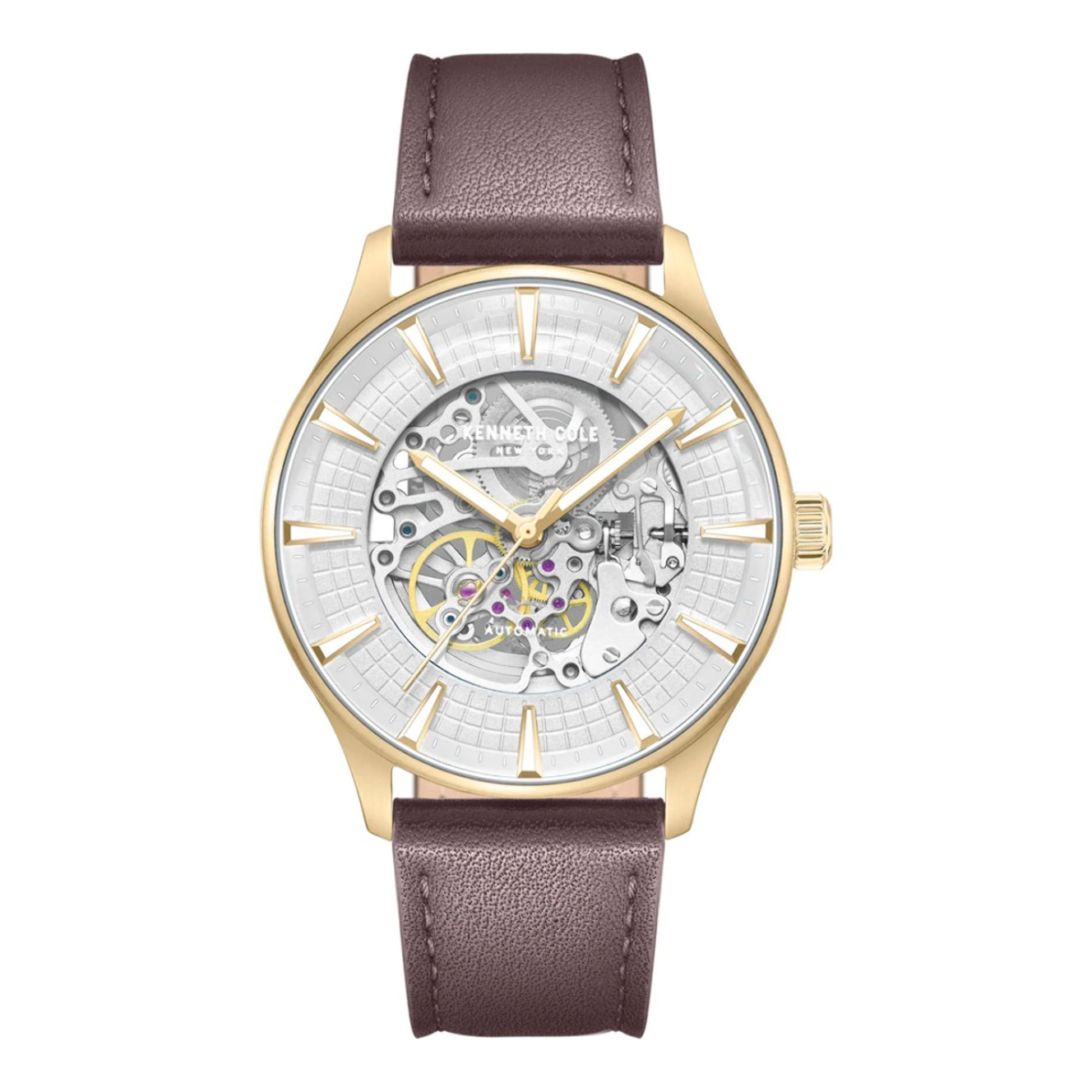 Reloj Kenneth Cole KCWGX0057901 Hombre Analogico Automatico con Correa de Cuero