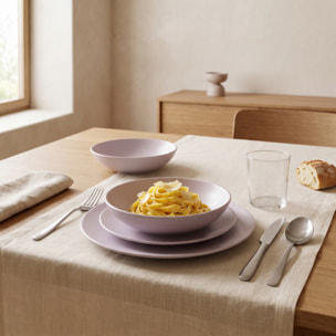 Servizio piatti 18 pezzi in ceramica - GLICINE
