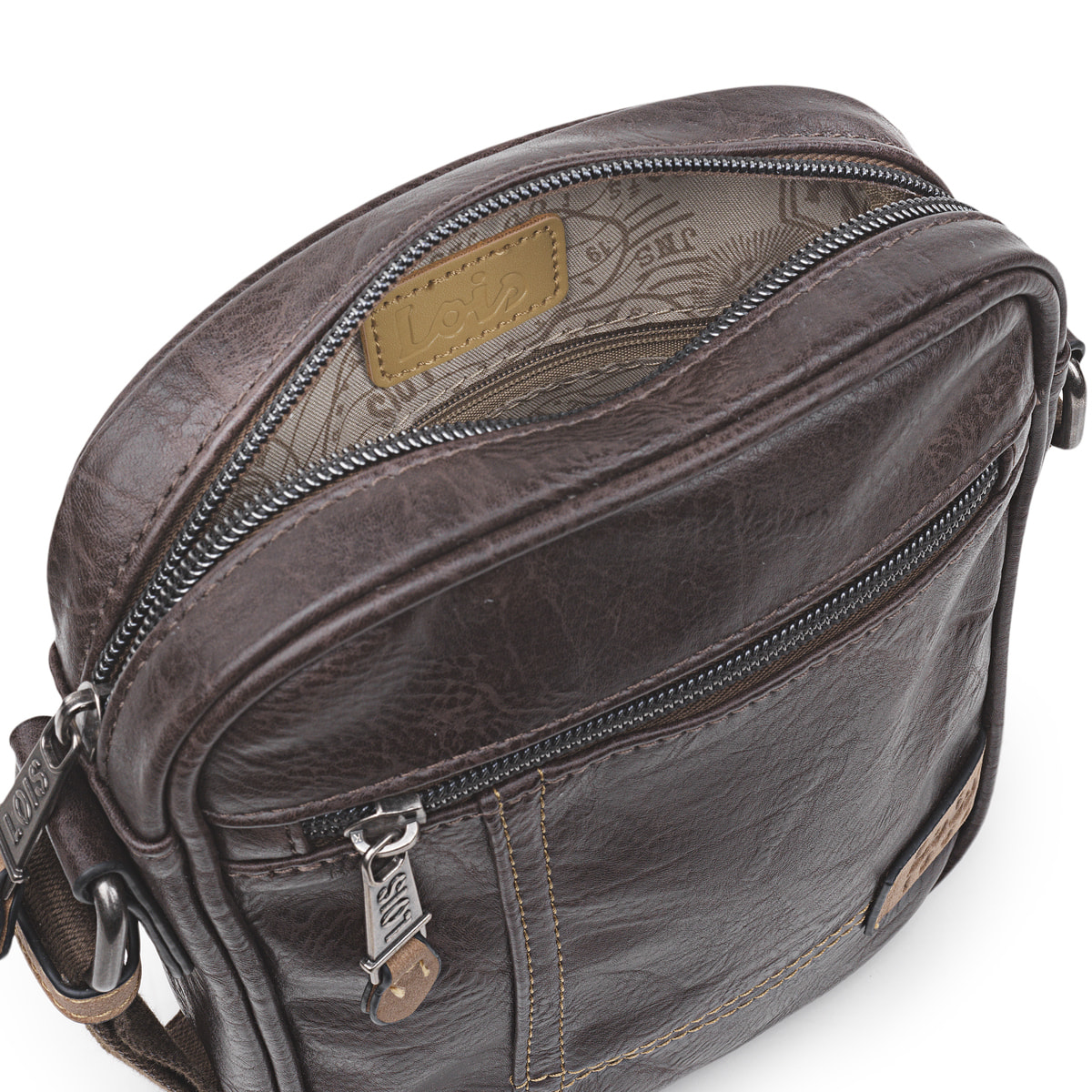 Bandolera Hombre Vegana Lois Warren Marron