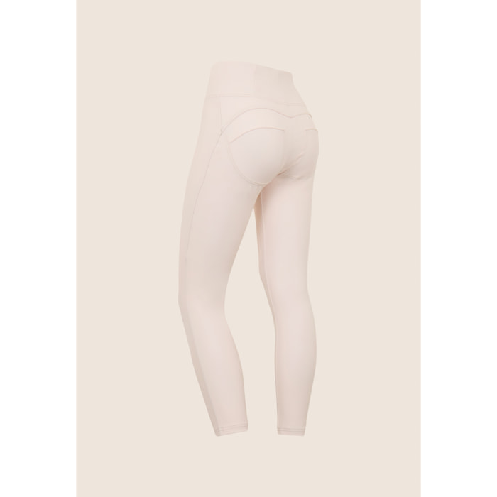 Pantaloni push up WR.UP® 7/8 superskinny vita alta similpelle
