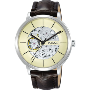 Reloj Pulsar P8A005X1 Hombre Analogico Automatico con Correa de Cuero