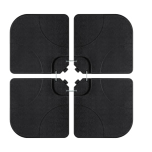 Pied de parasol 4 dalles à lester jusqu'à 3 x 3 - 52L - Noir