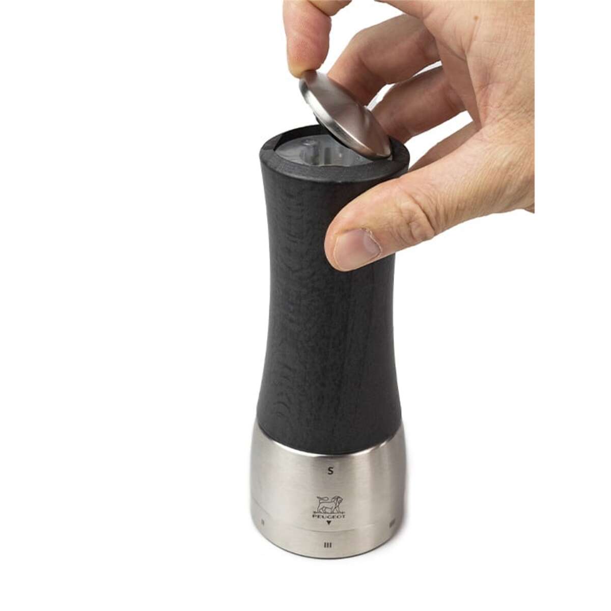 Moulin à poivre manuel en bois et inox, u'Select, graphite, 21 cm- 8' Madras