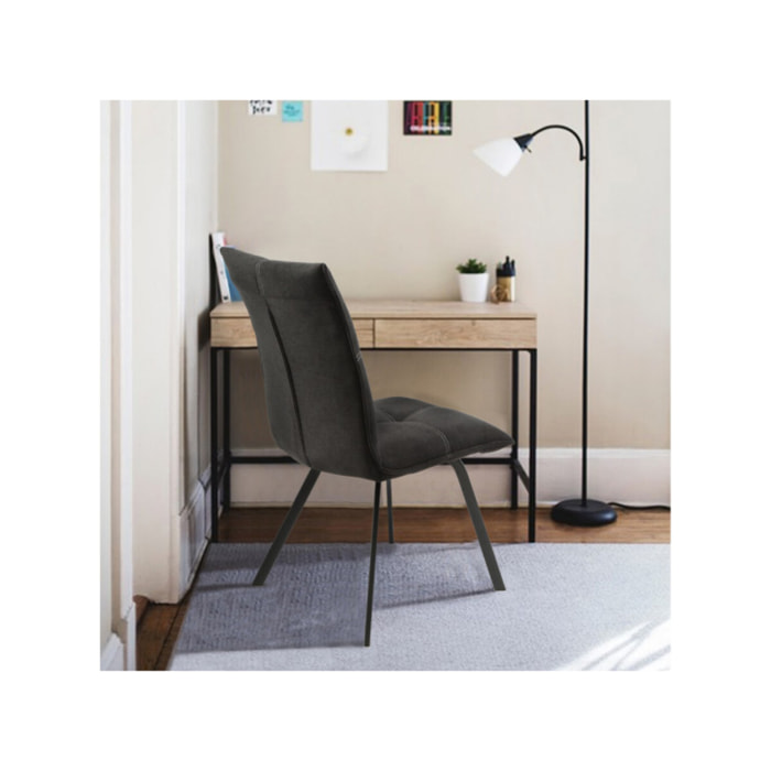 Chaise design en tissu & métal - JADE