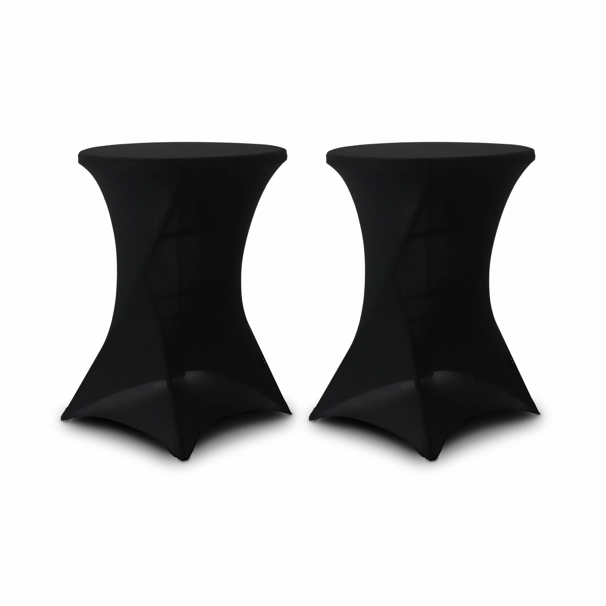 Lot de 2 housses – GALA – Housses pour mange-debout Ø80cm. polyester. noir