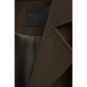 Giaccone Camila Coat marrone scuro con logo Polo Club