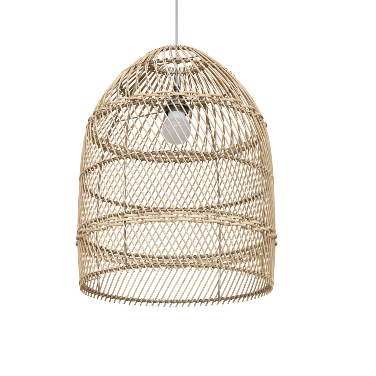 Abat-jour naturel pour suspension en rotin D36 cm - Huda