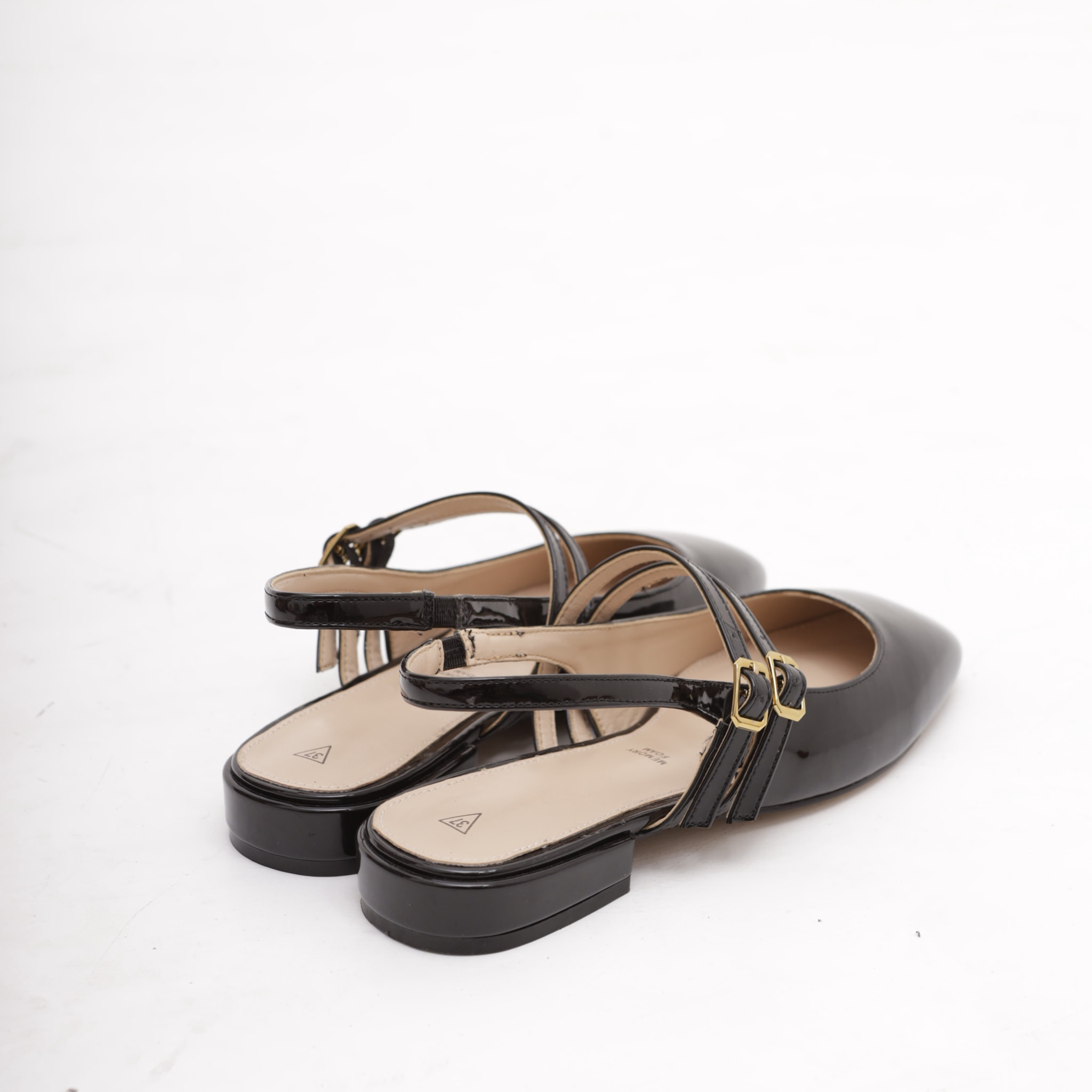 SLINGBACK FLAT NERO