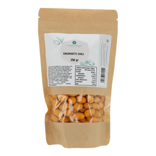 PLANETA HUERTO Cacahuete con Chili Picante ECO 250 g – Snack Crujiente y Sabroso, Ecológico y Natural