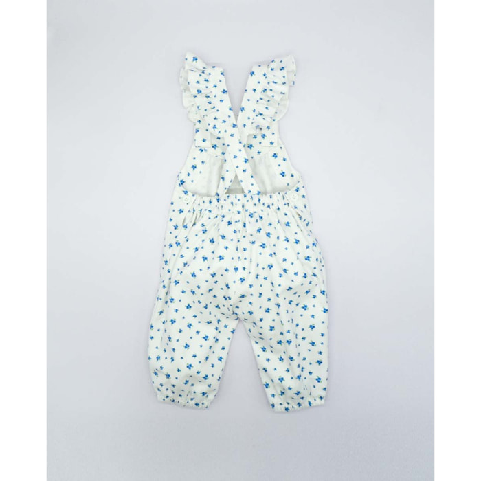 PETO FLORES AZUL Y BLANCO