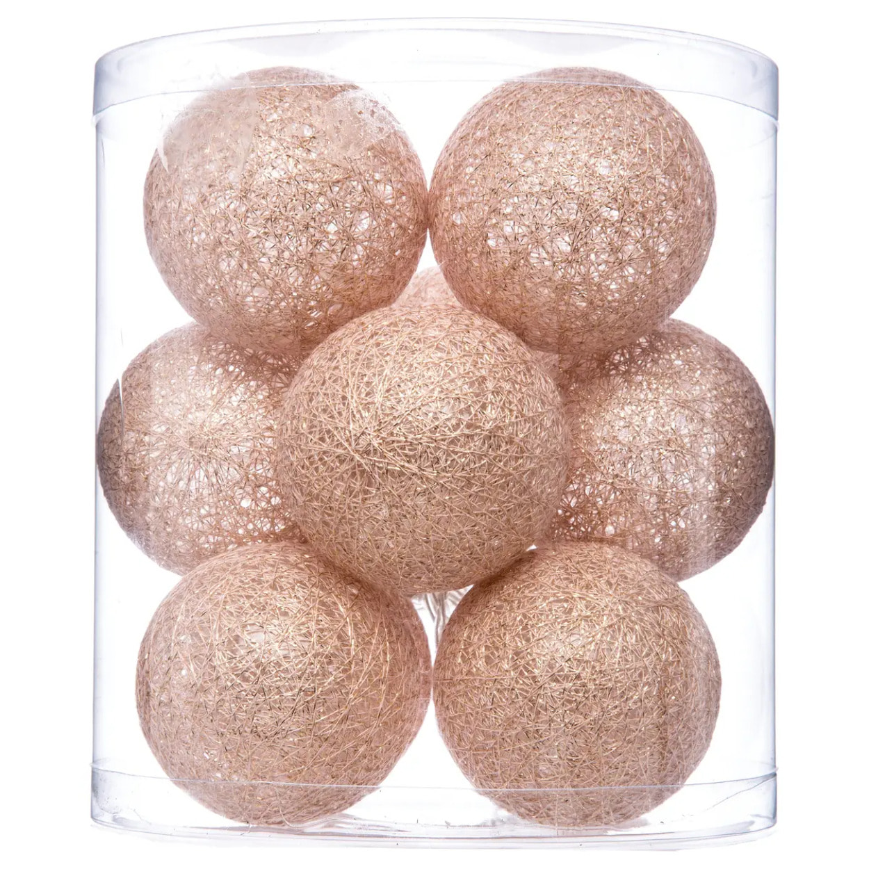 Guirlande LED à piles 10 boules D.6cm or