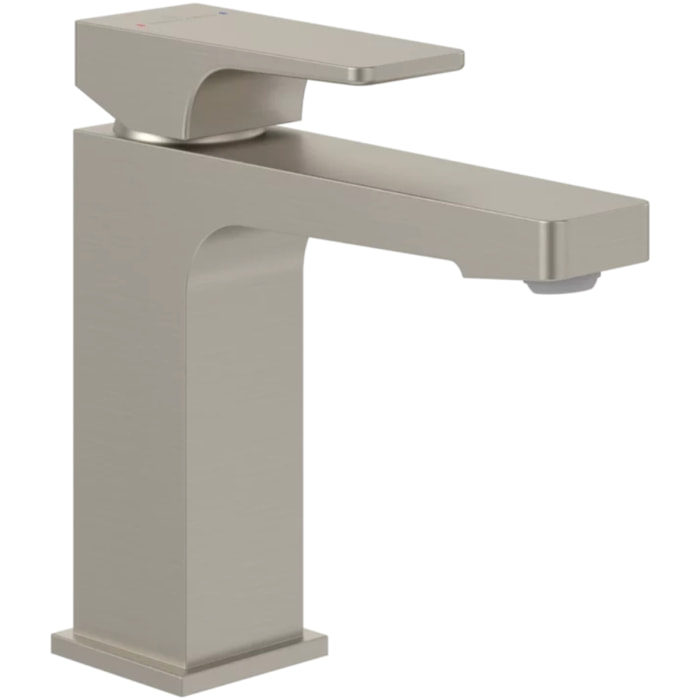 Mitigeur lavabo Architectura Square sans tirette Brushed Nickel Matt