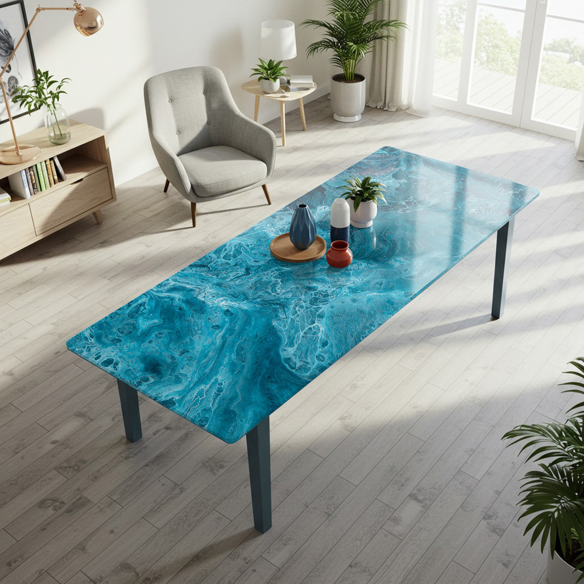 Rouleau revêtement adhésif imperméable - Sticker lavable plan de travail - ÉPOXY MAORI