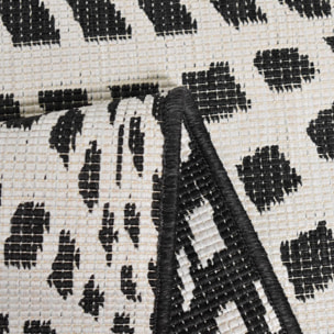 Tapis d'extérieur reversible Kago noir et blanc