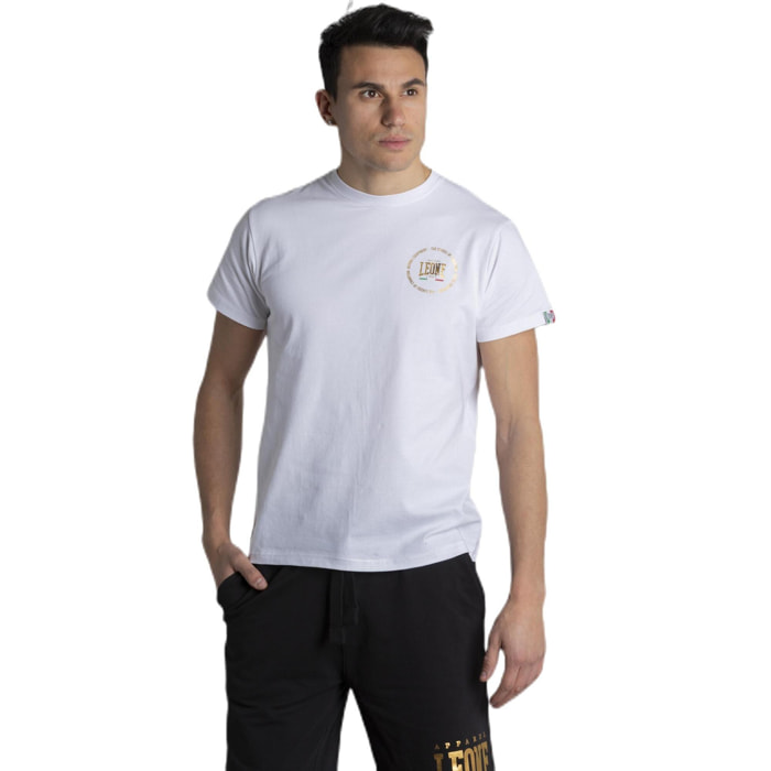 Camiseta hombre manga corta dorada