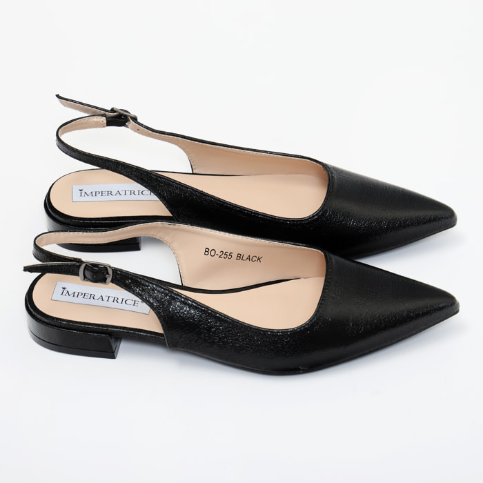 Ballerine slingback in simil pelle verniciata