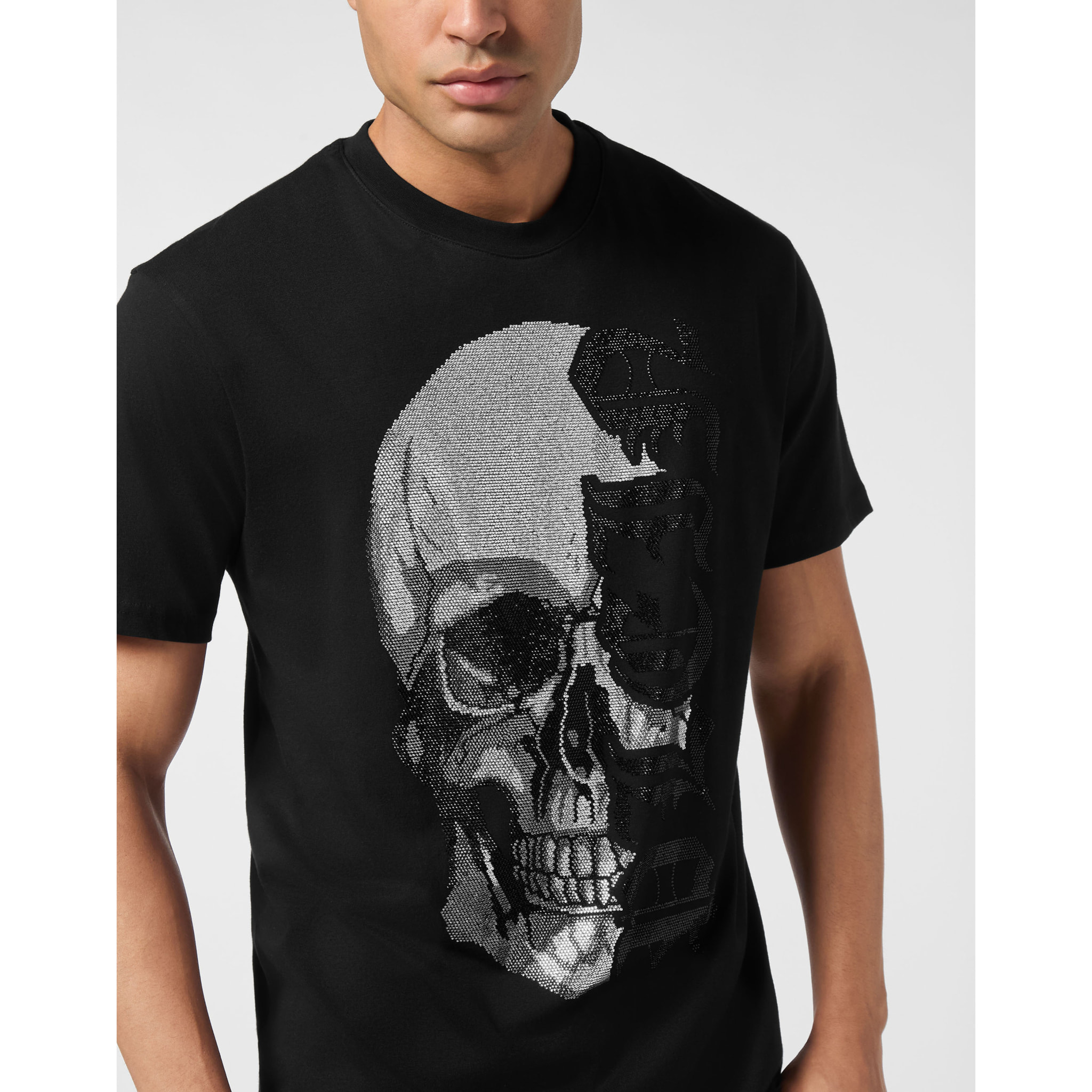 PHILIPP PLEIN Camiseta de cuello redondo y manga corta GOTHIC PLEIN
