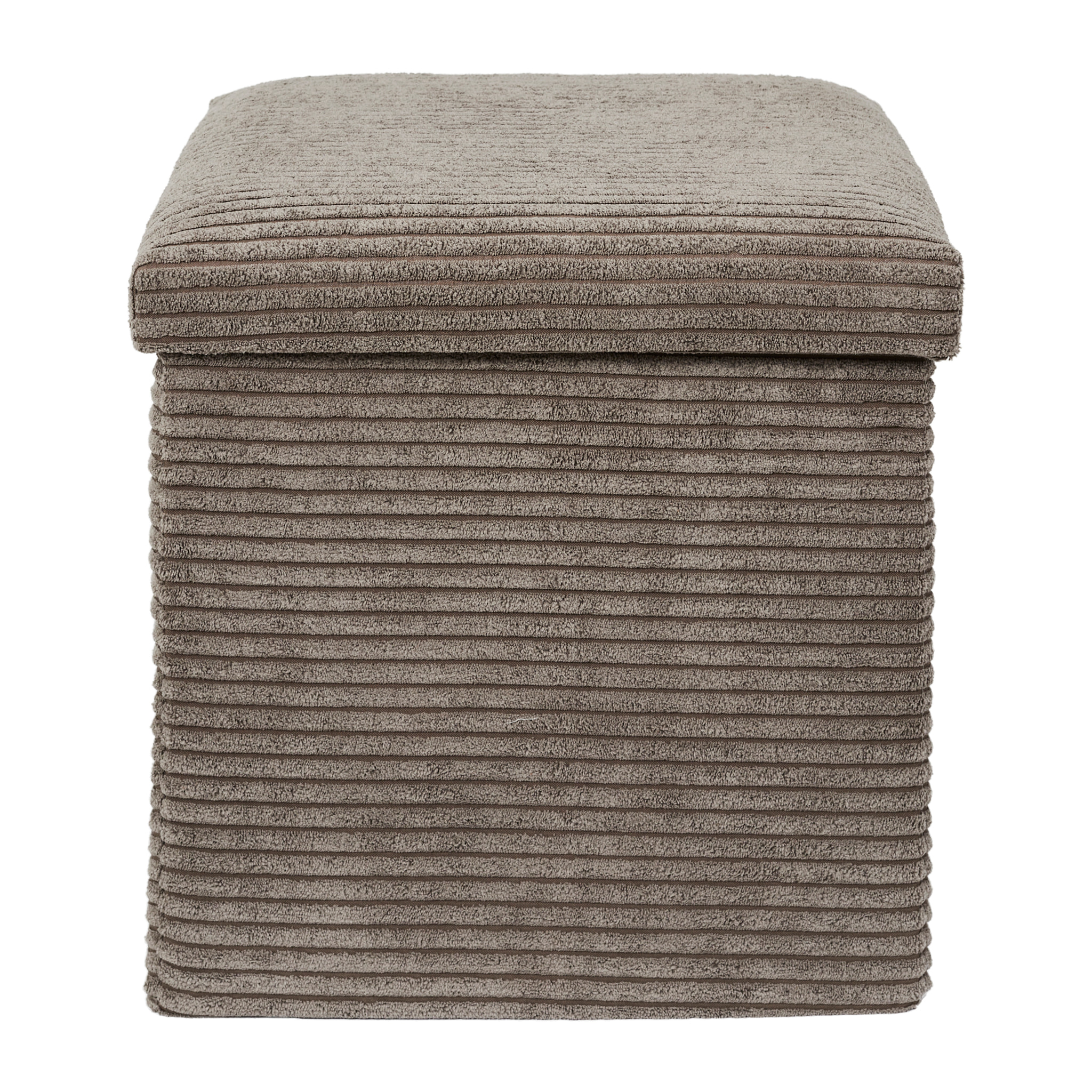 Coffre Pouf Pliable Cotele Scott Taupe