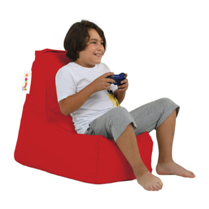 Sillón-puf para niños para exteriores- rojo