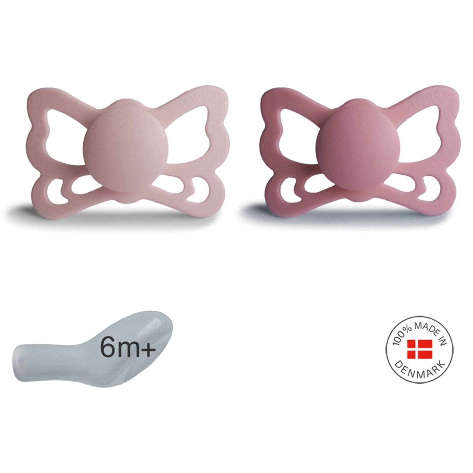 Frigg Pack 2 Chupetes Anat. Silicona Butterfly