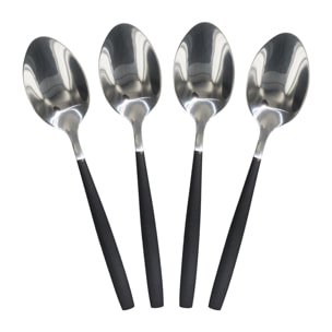 Menagere 16 Pieces Inox Manche Noir