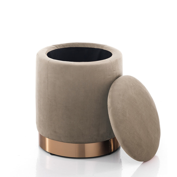 Tomasucci Pouf imbottito contenitore DIDO TAUPE