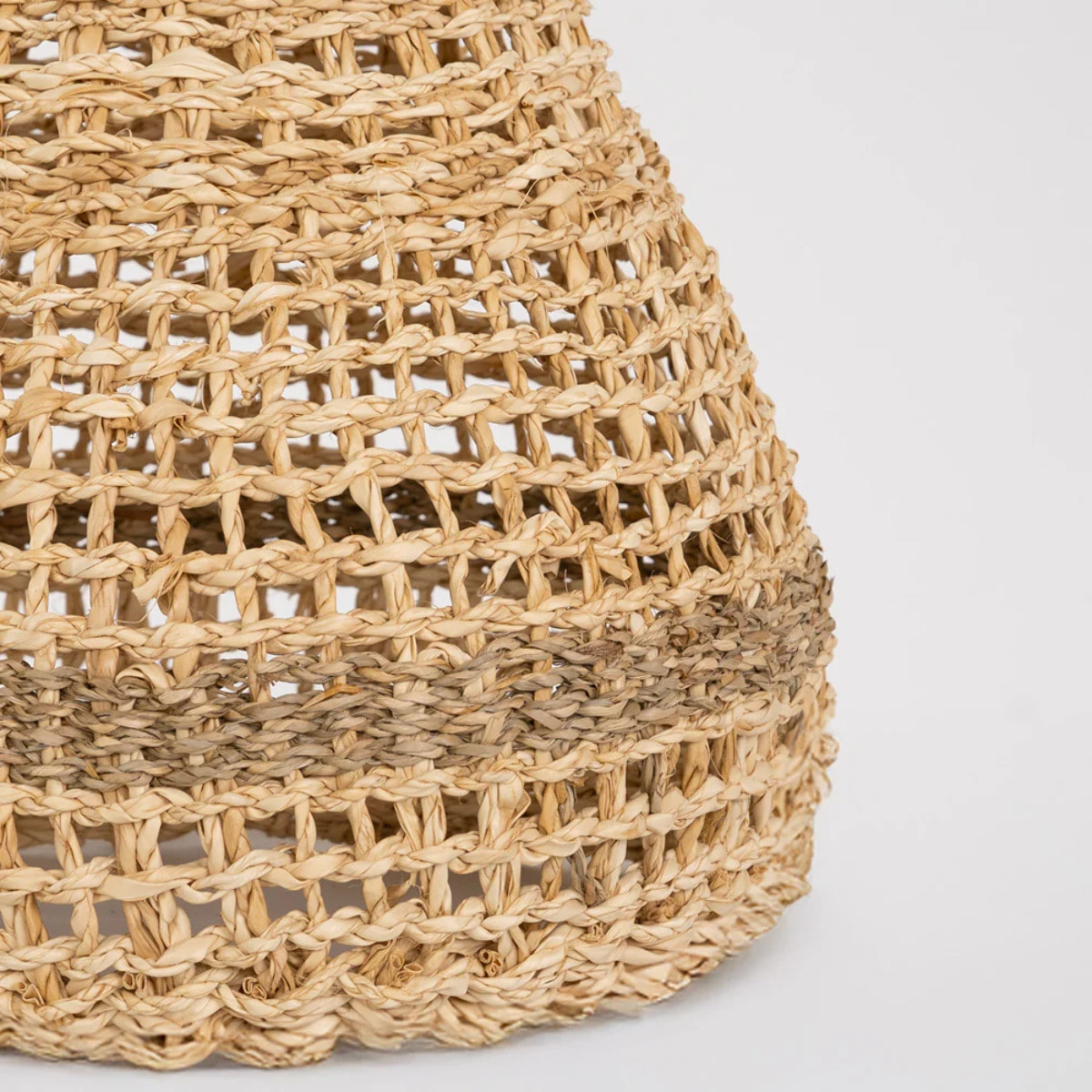 Abat-jour en feuille de palmier et posidonie ∅ 28cm - Biga