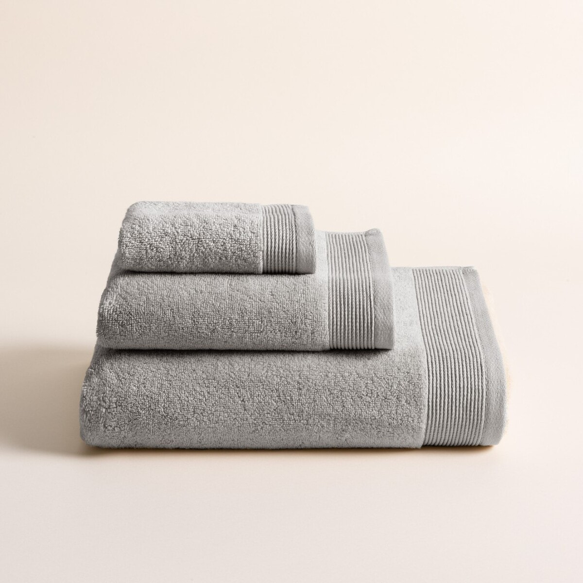 Lot de 3 serviettes Harmony Titanium - Zero Twist - 600 grammes