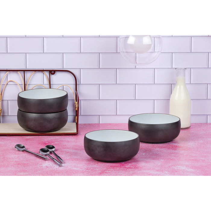 Bol GOURMET Ø15cm - 4 pièces - Onyx