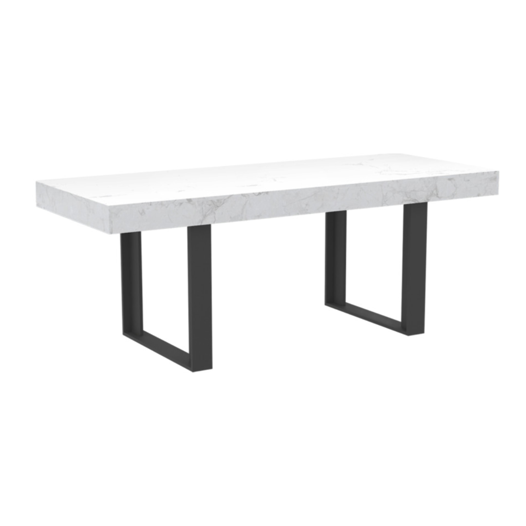 Table repas extensible Brixton - Marbre - Noir