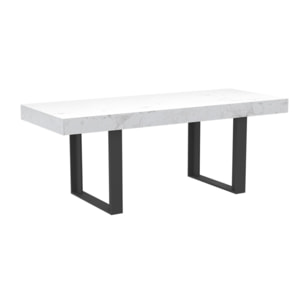Table repas extensible Brixton - Marbre - Noir