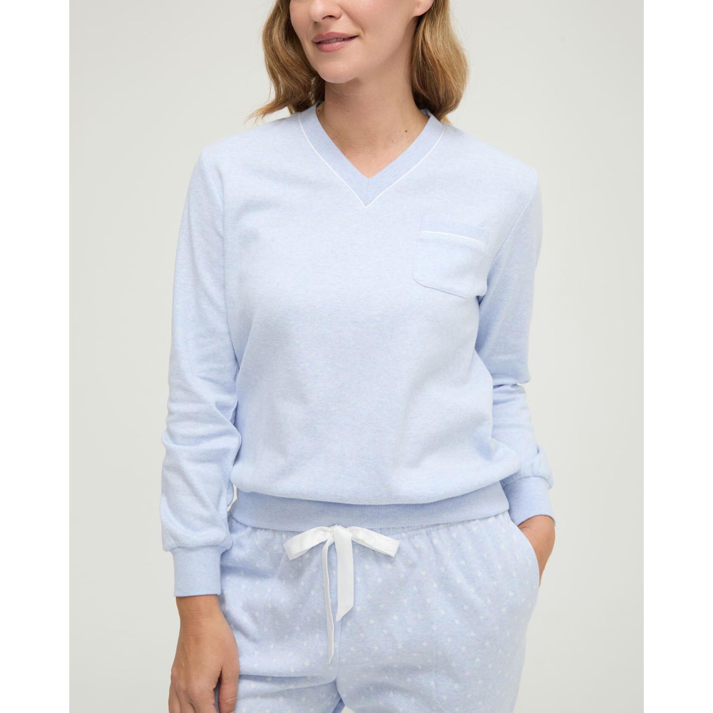 Pijama mujer de pico con corazones