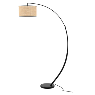 Lampadaire en rotin et métal - Aimée