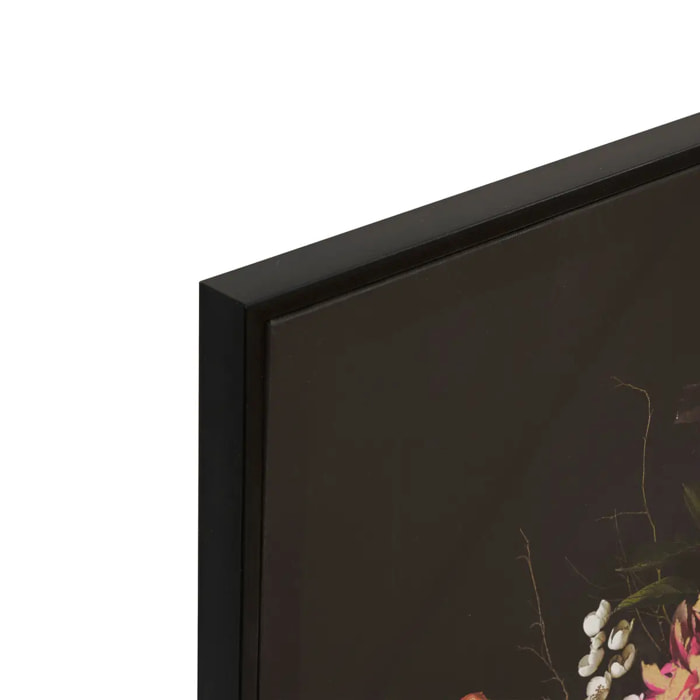 Toile imprimée encadrée Maribel noir 68x68cm