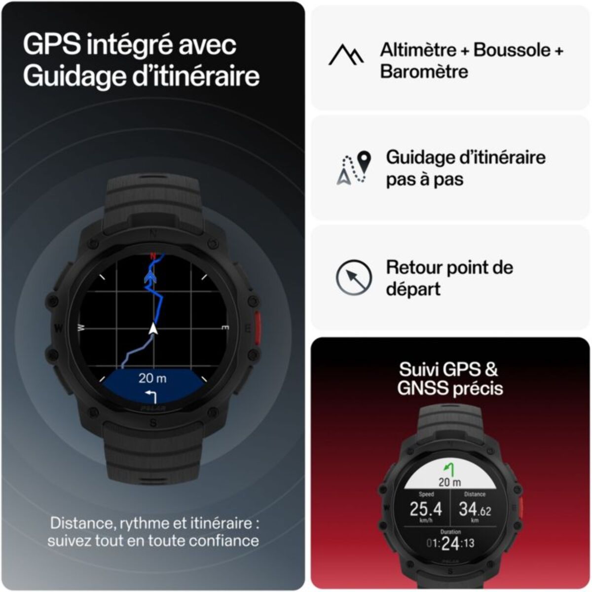 Montre connectée POLAR Street X2 Noire