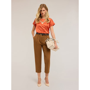 Motivi - Camiseta bimatérica - Naranja sol