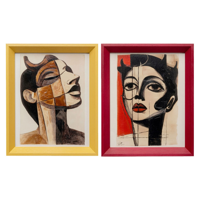 Tableau Frame portraits modernisme set de 2 Kare Design