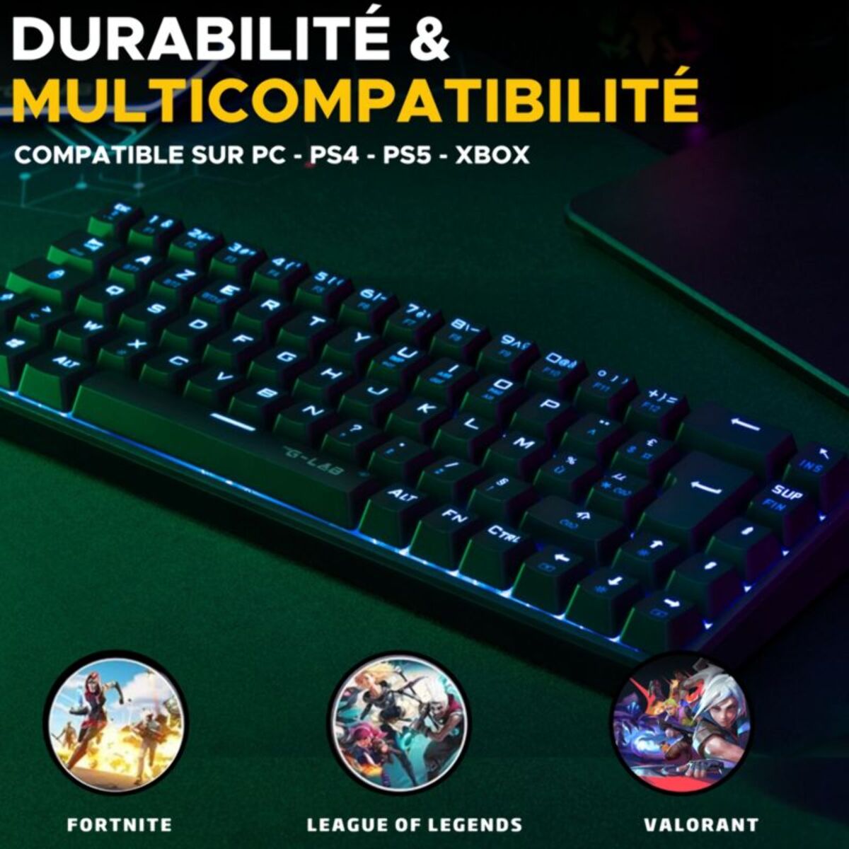 Clavier gamer THE G-LAB KEYZ titanium