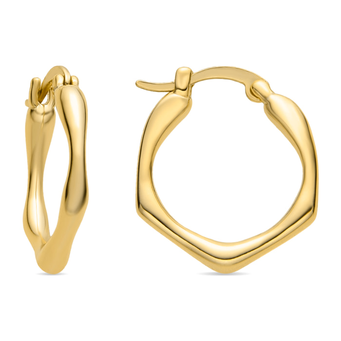 Pendientes acabado oro 18K