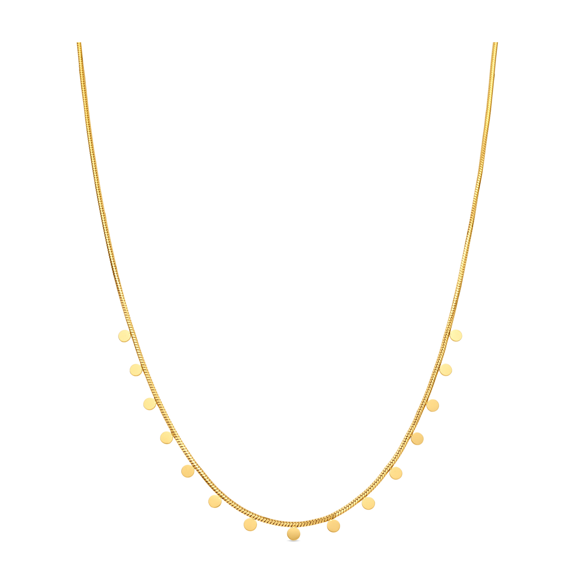 Collar acabado en oro amarillo de 18k
