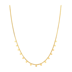 Collar acabado en oro amarillo de 18k
