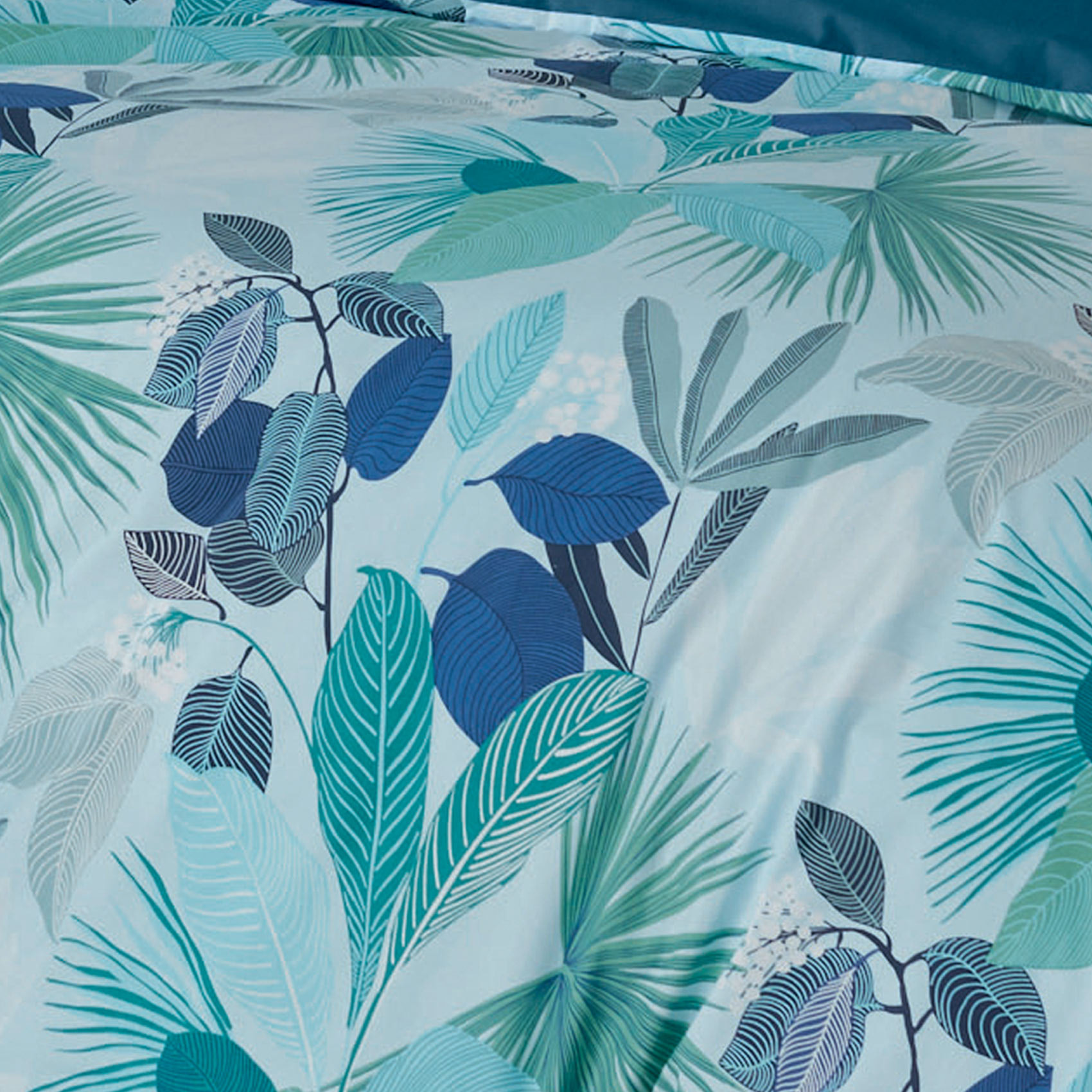 Parure de couette au  style tahitien - Bleu