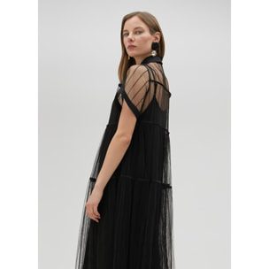 Vestito nero in tulle