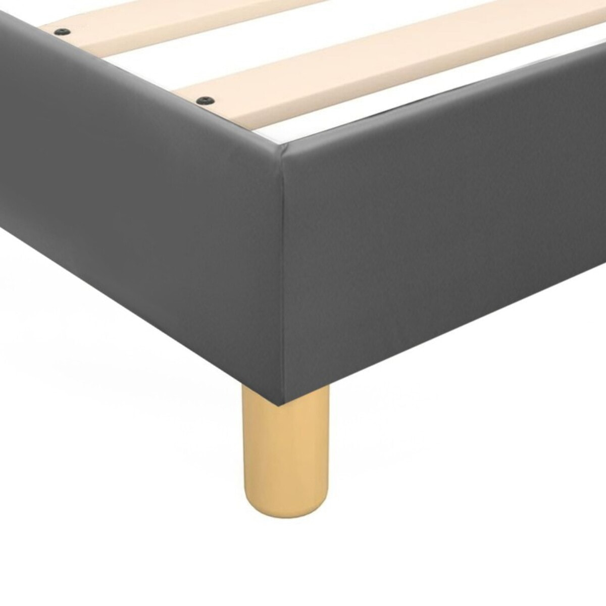 Ensemble Lit avec tête de lit & matelas | Mémoire de forme avec surmatelas intégré | Cadre à lattes | Simili cuir | Blanc