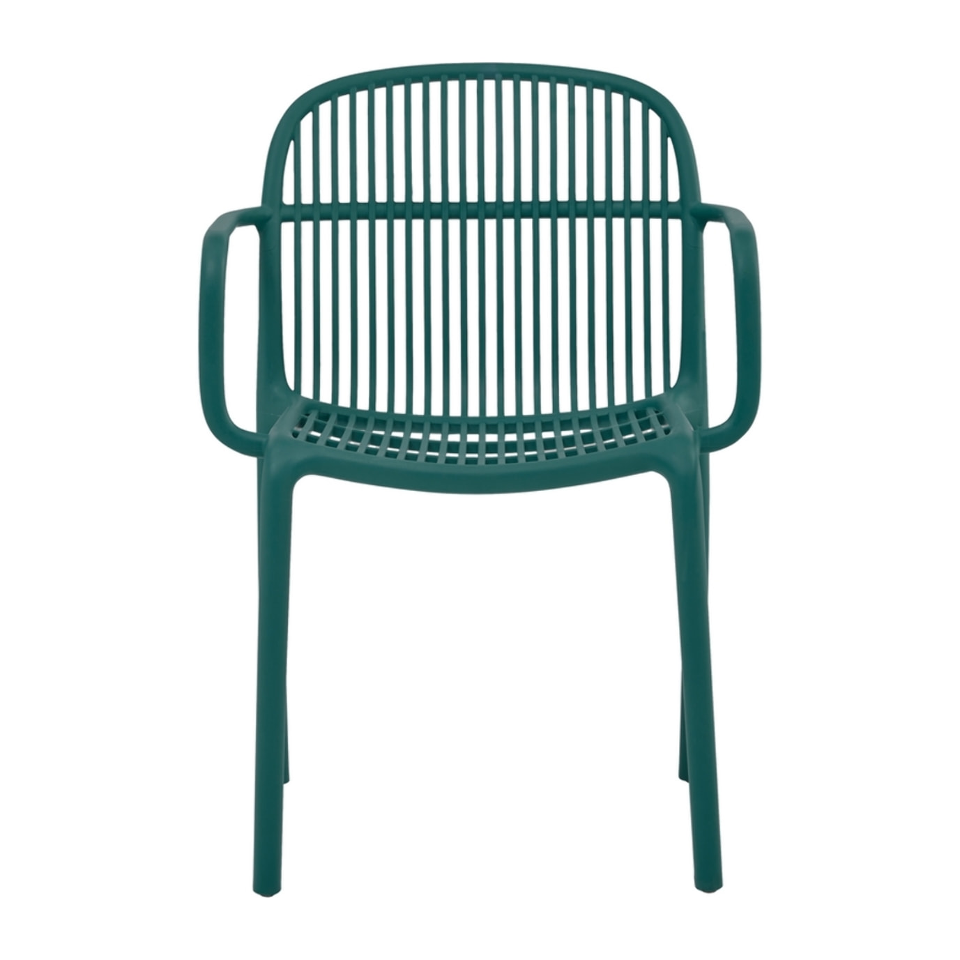 Set da 4 sedie da giardino in polipropilene con braccioli verde – Sintra
