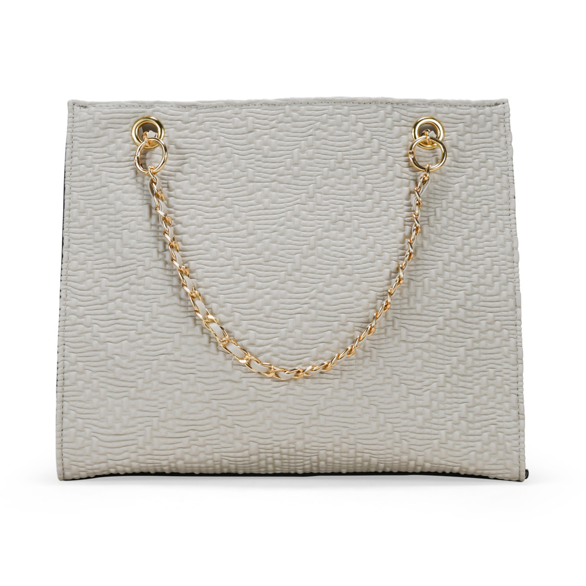 Bolso de hombro piedra con asas de cadena