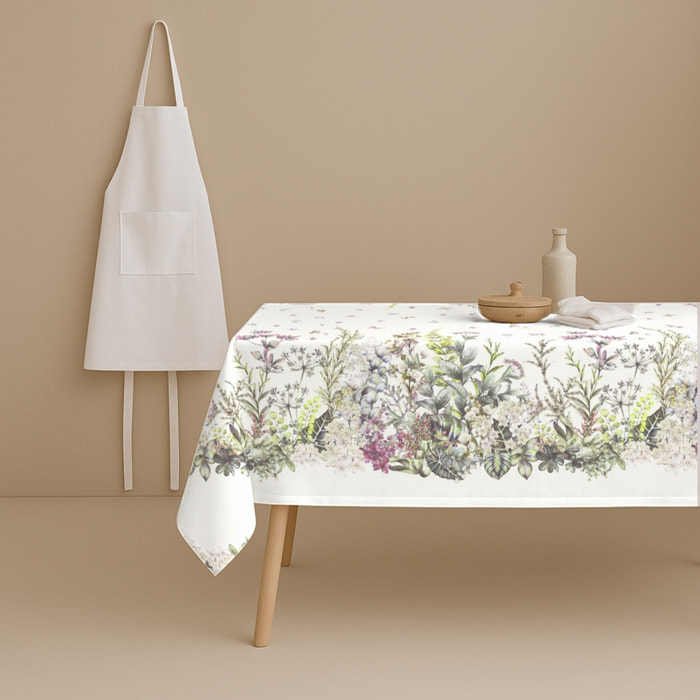 Naturals - Mantel de Tela Estampado - Antimanchas - 100% Algodón - Half panamá - Eden